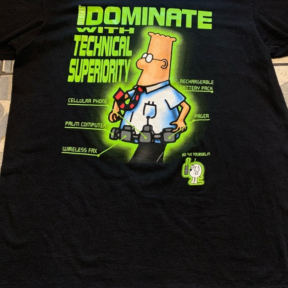 NWOT VTG Dilbert Tech Superiority Graphic Tee XL - Picture 2 of 6